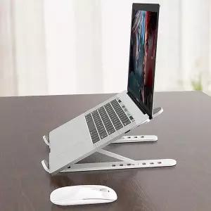 [셀러허브]튼튼한 노트북 거치대 화이트 맥북거치대 갤럭시북거치대 아이패드거치대 태블릿 (S27334426)