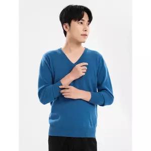 풀오버 남성니트 순양털 아이템 이너탑 빅사이즈 루즈핏 긴팔 트렌디 추동 브이넥 HT4