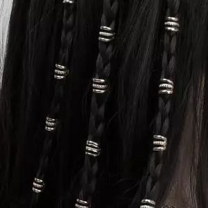 실버핀 메탈 피스 롤 메탈핀 큐빅핀 큐빅 디스코 실버 커프 보헤미안머리