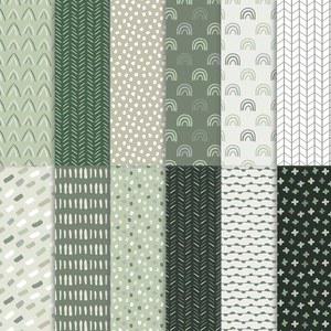 60장 세이지 그린 보호 스크랩북 종이, 8.3인치 x 5.7인치 트렌디 민트 패턴 장식 공예 생일 카드용으로 평평하게 접힌 만들기 녹색 사진 앨범 장식의 그림자