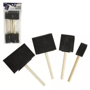 자국없는 스펀지붓세트 폼브러쉬 페인트붓 4종