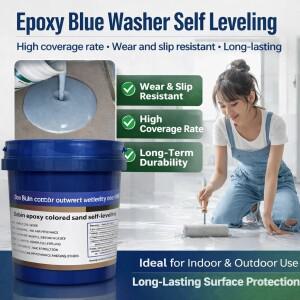 실내실외 자가 평탄화 에폭시 바닥 페인트 내마모성 미끄럼 방지 컬러 모래 모방 대리석