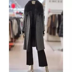 [하프클럽/] 세이브존03 모100％ 폭스퍼 탈부착 루즈핏 코트 AGMYDKFL1880A