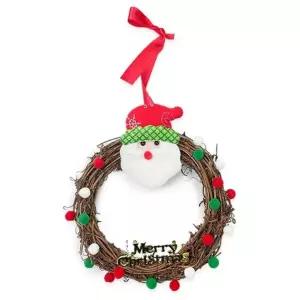 패키지 창의체험- 폼폼이 만들기 자연리스 산타 1인