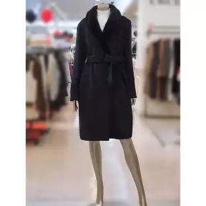 [하프클럽/] 세이브존03  수리알파카 밍크 카라배색 코트 AMYDKFL1890GA