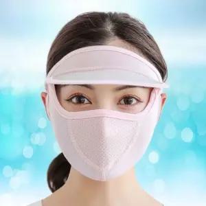 아이스 얼굴햇빛가리개 여성골프마스크 핑크