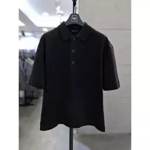 [하프클럽/] 세이브존03  남자 여름 블랙 오버핏 반팔 카라 면 티셔츠 WSAGZ2KT5