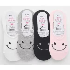[이지커머스]여자 페이크삭스 아쿠아 향기 덧신(스마일) 10켤레 발목양말 단목양말 패션양말 케쥬얼양말