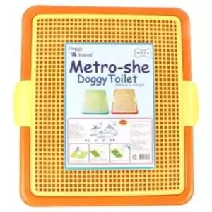 [셀러허브]MZ_애견 화장실 그물 42x48.5cm 오렌지 강아지 배변판 (S27365092)