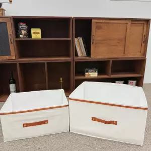 리빙밸류 정리함 수납박스 옷 보관 언더베드 패브릭 접이식 이불 리빙박스