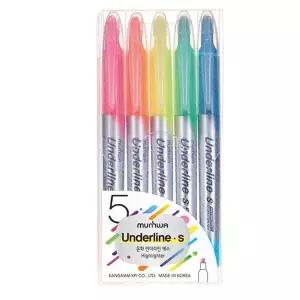 문화 형광마카 언더라인 5색