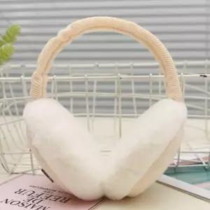 [셀러허브]MZ_겨울 방한보온 커플 접이식 털귀돌이 귀마개 아이보리 (S28442362)