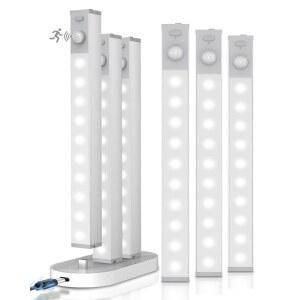 GOODEA 6팩 LED 언더 캐비닛 조명 무선 충전 스테이션, 7 u2019 충전식 센서 실내, 캐비닛, 책장, 계단, 복도용 가능 옷장