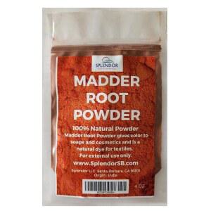 플래너 매더 루트 파우더 - 비누 제조, 패브릭 염색 및 섬유 착색을 위한 천연 지속 가능 염료 착색제 루비아 틴크토룸 파우더(4온스) 선명한 빨간색, 주황색 분홍색 색조