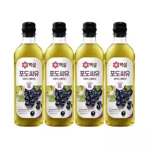 CJ제일제당 백설 포도씨유 900ml x4개