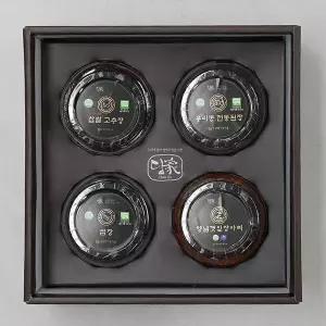 [셀러허브]순창 전통 국산 된장 찹쌀 고추장 쌈장 양념 깻잎장아찌 선물세트 4종1호 부모님 (S28550328)