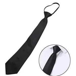 [셀러허브]MZ_지퍼넥타이-검정 깔끔넥타이 검정넥타이 자동넥타이 (S27365183)