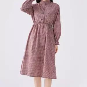 쉬폰원피스 여자 원피스 긴팔 체크 여성 치마 봄 스커트 하객원피스 빅사이즈롱원피스