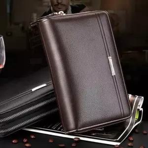 클러치 지퍼 파우치 남자 남성용 핸드백 더블 장지갑