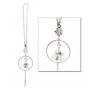 [베스트TOP100] 연꽃 링 차걸이 실버 차량용 악세사리 불교 장식용품