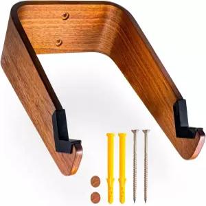 WOKK 나무 자전거 벽걸이 - 집이나 차고를 위한 수평 아파트를 우아한 실내 보관함