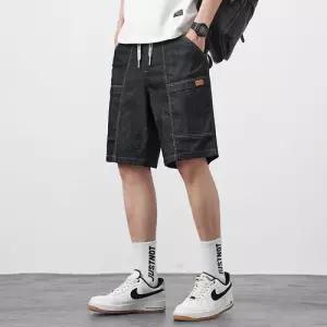 바지 데님 하프 남자청반바지 반바지 캐쥬얼 밴딩 5부 원템1