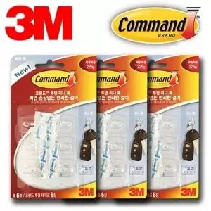 벽면걸이 옷고리 정리행거 투명셀프 미니후크 18P