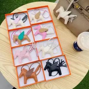  소가죽 페가수스 키링 말 태슬 자동차 양가죽 키홀더