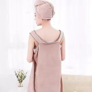 가운 헤어터번 1 3초가운 베이지 바스드레스 샤워