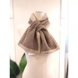 [미스칸트] KPMFNB05 라인 배색 고리 머플러 베이지_P351798074