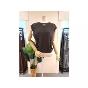 [미스칸트] KNSWP404 장식 민소매 니트 브라운_P400129304