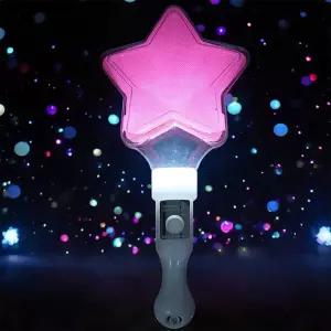메가디자인 LED 별 야광봉 핑크 행사용 LED봉