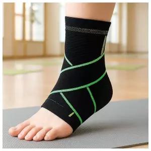 1p 앵클가드 실리콘+압박밴드 발목 보호대(L) (그린)