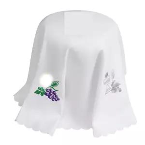 성찬기 덮개 교회 자수 커버 보자기 원형 키트 기독교 예배용품 십자가