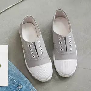 [퍼니메이커]심플 슬립온 운동화 캔버스화 여자 데일리 슈즈 반짝이운동화 진주스니커즈 키높이운동화 스니