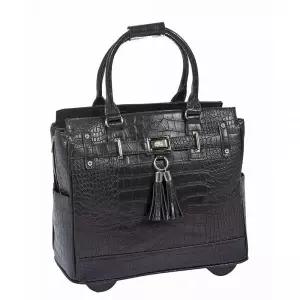 JKM  COMPANY 컴퍼니 여성용 롤링 노트북 가방 | 디자이너 휠 서류 13-17인치 노트북에 적합 사무실 여행