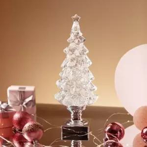 크리스마스 트리 오르골 L 무드등 (36cm) 실버 장식