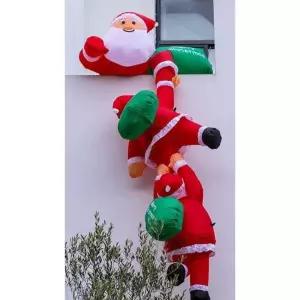 대형 산타 장식 풍선인형 대형산타 에어 카페 건물