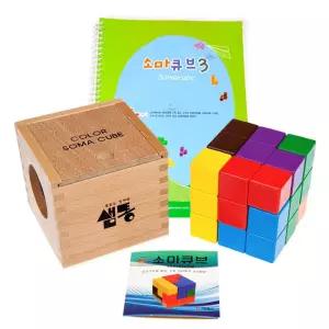 [베스트TOP100] 샘통 칼라원목소마큐브(원목케이스)와 시드교재3단계