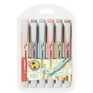 [문구] 형광펜 스타빌로 네이쳐컬러 세트 스타빌로형광펜 6색 스윙쿨