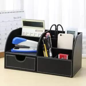 [문구] 가죽 책상 오거나이저 문서 정리함 필기구 정리대 데스크 소품 보관함