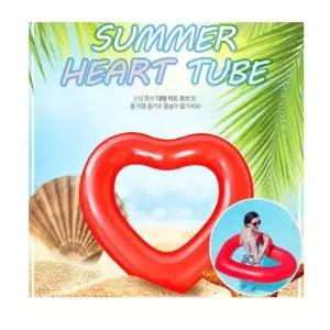 [퍼니메이커]샤인빈 KC인증 사계절 빨간 하트튜브 러브튜브100cm 원형튜브 아동튜브 물놀이튜브 어린이튜브