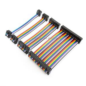Fc 컬러 라인 2.54 68101620264050 핀 플랫 리본 Jtag Isp 다운로드 데이터 케이블 Dc3 Idc 박스 헤더 컴퓨