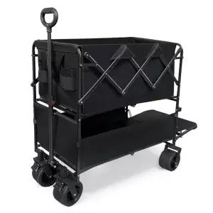 접이식 2단 캠핑 캠핑수레 대용량 왜건 구루마 카트 웨건 장박 핸드