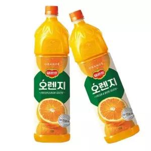 [셀러허브][델몬트] 롯데칠성음료 델몬트 오렌지 1.5L x 12입 대용량 과일 음료 HN (S15407748)