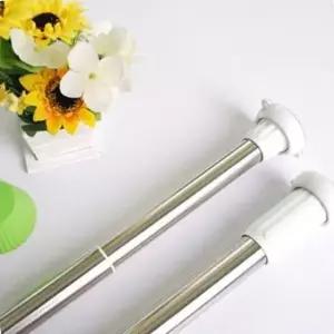 [생활] 공간활용압착봉 드레스룸 벽걸이 길이조절 다기능 스텐커텐봉 77~139cm