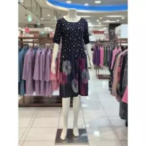 [하프클럽/] 세이브존05 플라워 프린트 플리츠 원피스 LB2J108