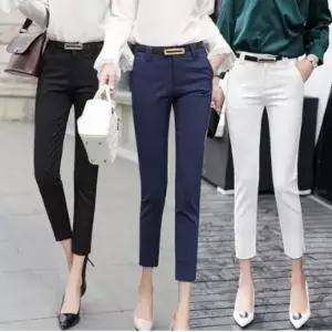 로미롤리 굿밸런스 여성 슬렉스 3 0 밸트 포함 바지 슬림핏 여성 정장