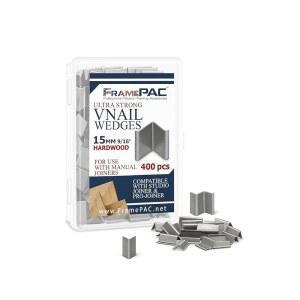 하드우드 액자용 V 네일 - 15mm(9/16인치) [400 팩, 느슨함] 액자 프레임을 위한 초강력 웨지 모서리 결합