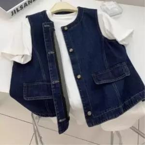 [신상오픈런]여성 루즈핏 포켓 청자켓 모던 스티치 디자인 (37001088)